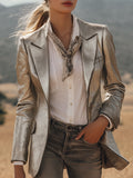 Modern and Cool Silver Suit Blazer
