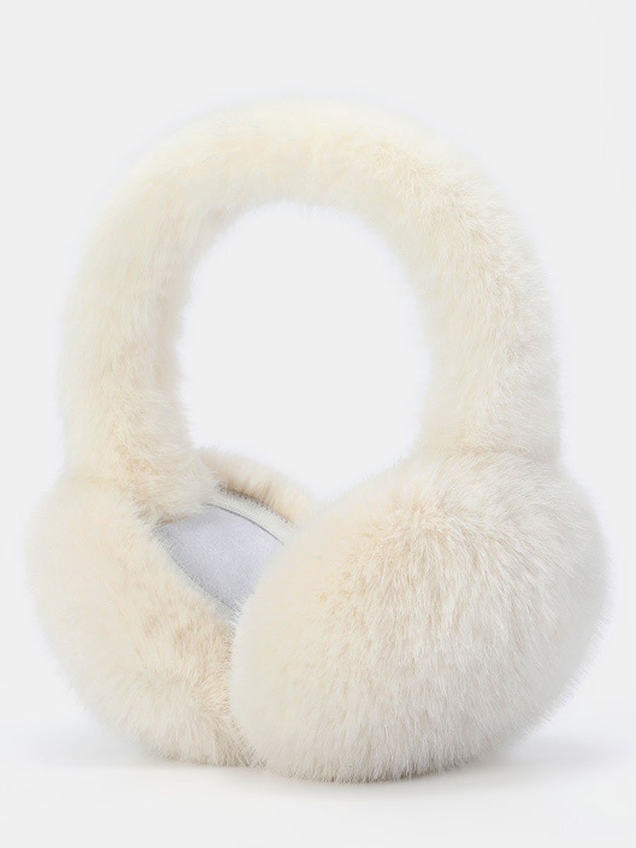 Warm and Windproof Fleece Foldable Imitation Rabbit Fur Earmuffs